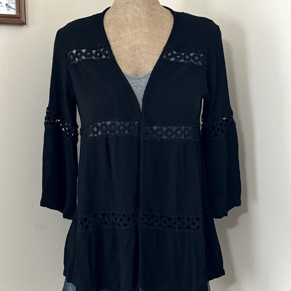Maurice's Crochet Pattern Boho Style Black Cardigan - Picture 2 of 8